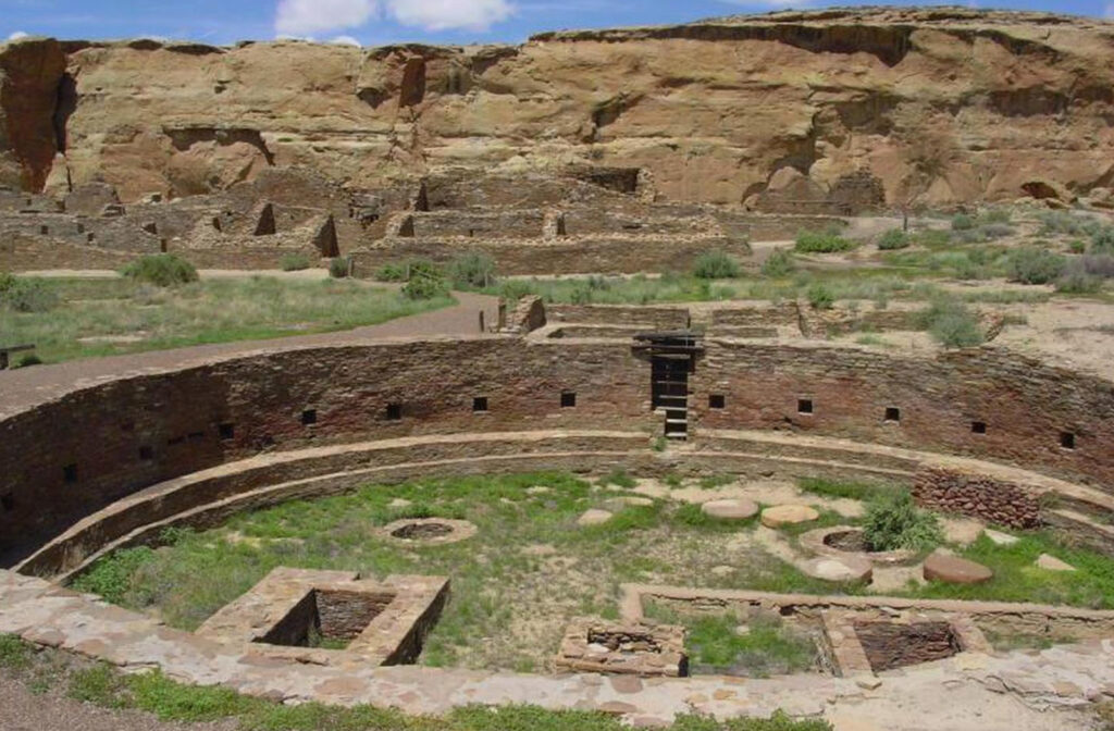 sacred place Chaco canyon ruins in northern New Mexico